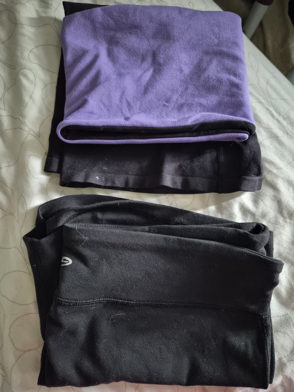 BOGO - C9 Black & Danskin Back/Lavender Activewear Short Set 2pk - LG
